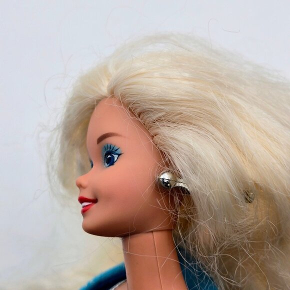 Vintage 1993 Western Stampin’ Barbie Doll Original Outfit Blue 10293 Mattel Read - Picture 14 of 16